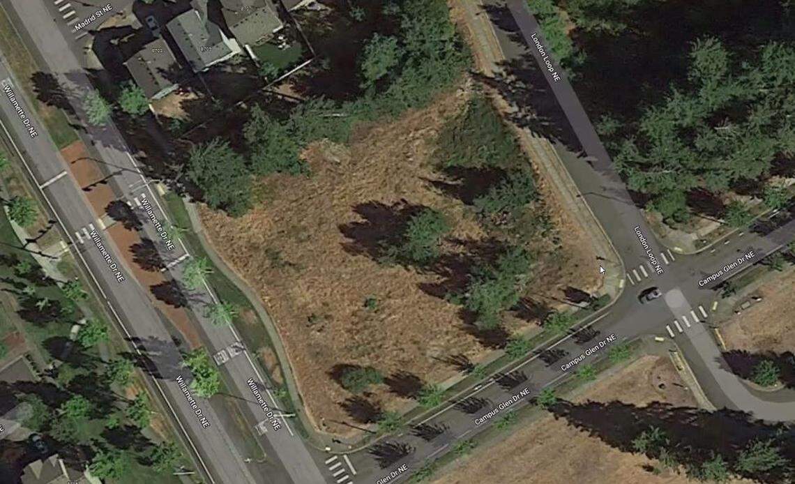 Meridian Market & Gas has been proposed on this corner at 8808 Campus Glen Drive NE.