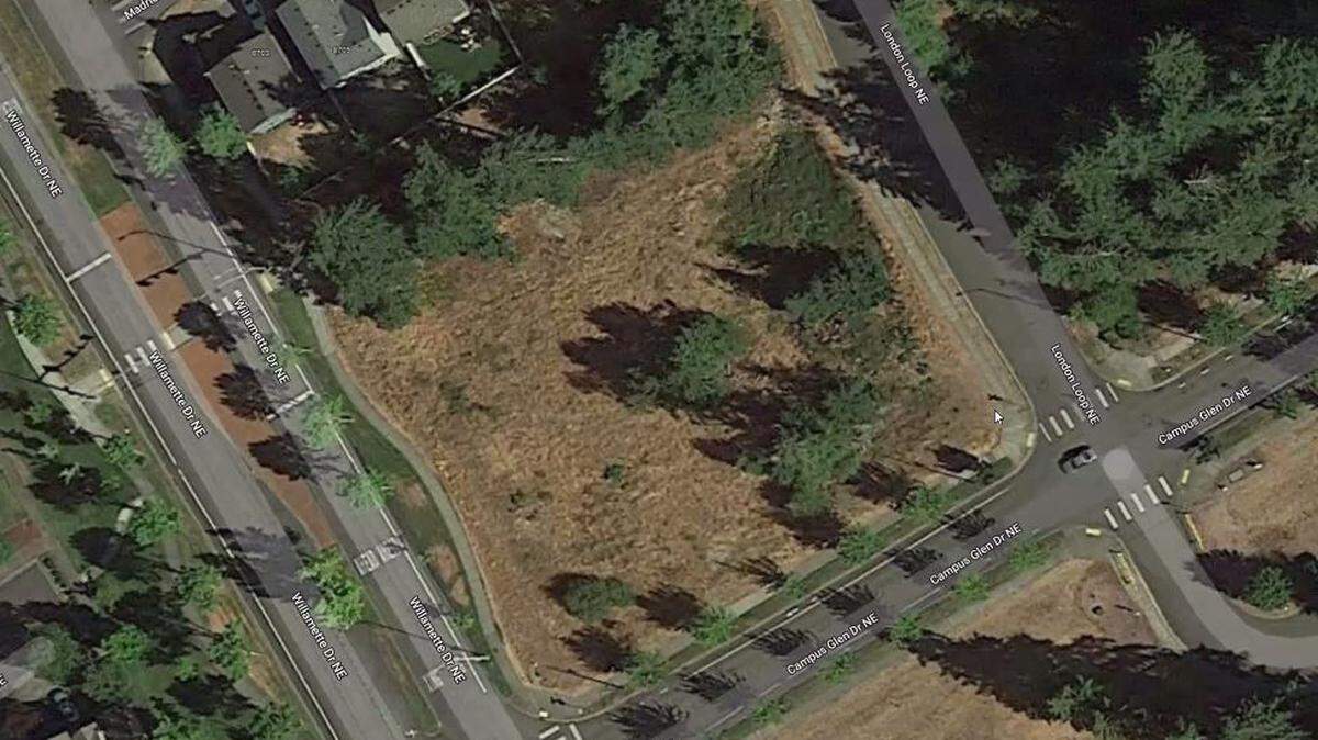 Meridian Market & Gas has been proposed on this corner at 8808 Campus Glen Drive NE.