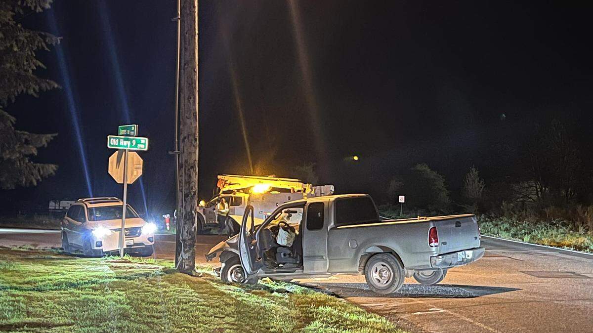 The 25-year-old driver who crashed into a power pole was arrested on suspicion of multiple crimes, including DUI, in south Thurston County Friday night, Sheriff Derek Sanders says.