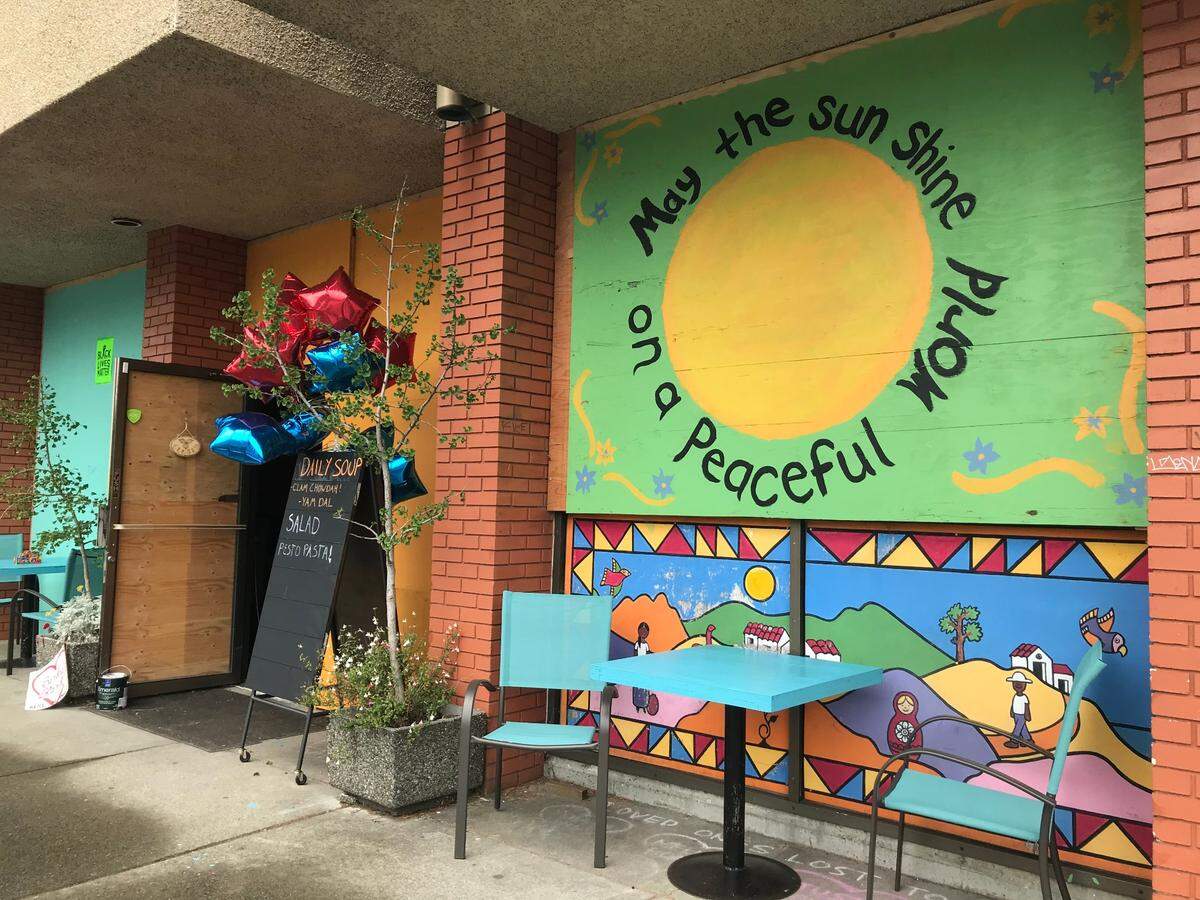 New Traditions Cafe and Fair Trade after reopening on Saturday