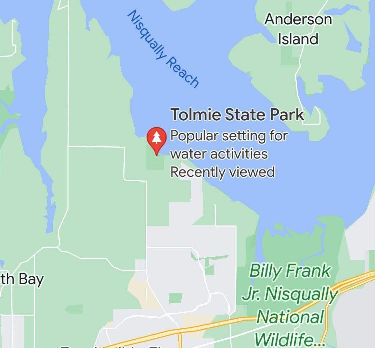 Tolmie State Park sits on the Nisqually Reach of Puget Sound.