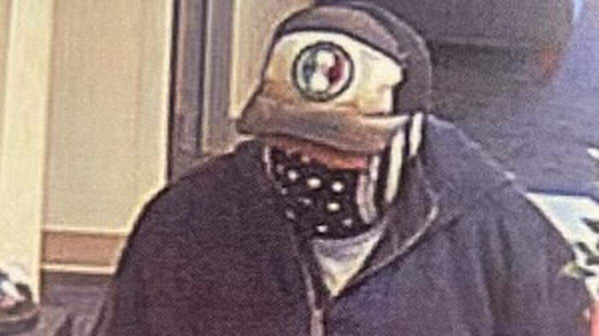 The suspect, implying that he had a weapon, robbed a Heritage Bank branch on Trosper Road, according to Tumwater police. He is still at large.