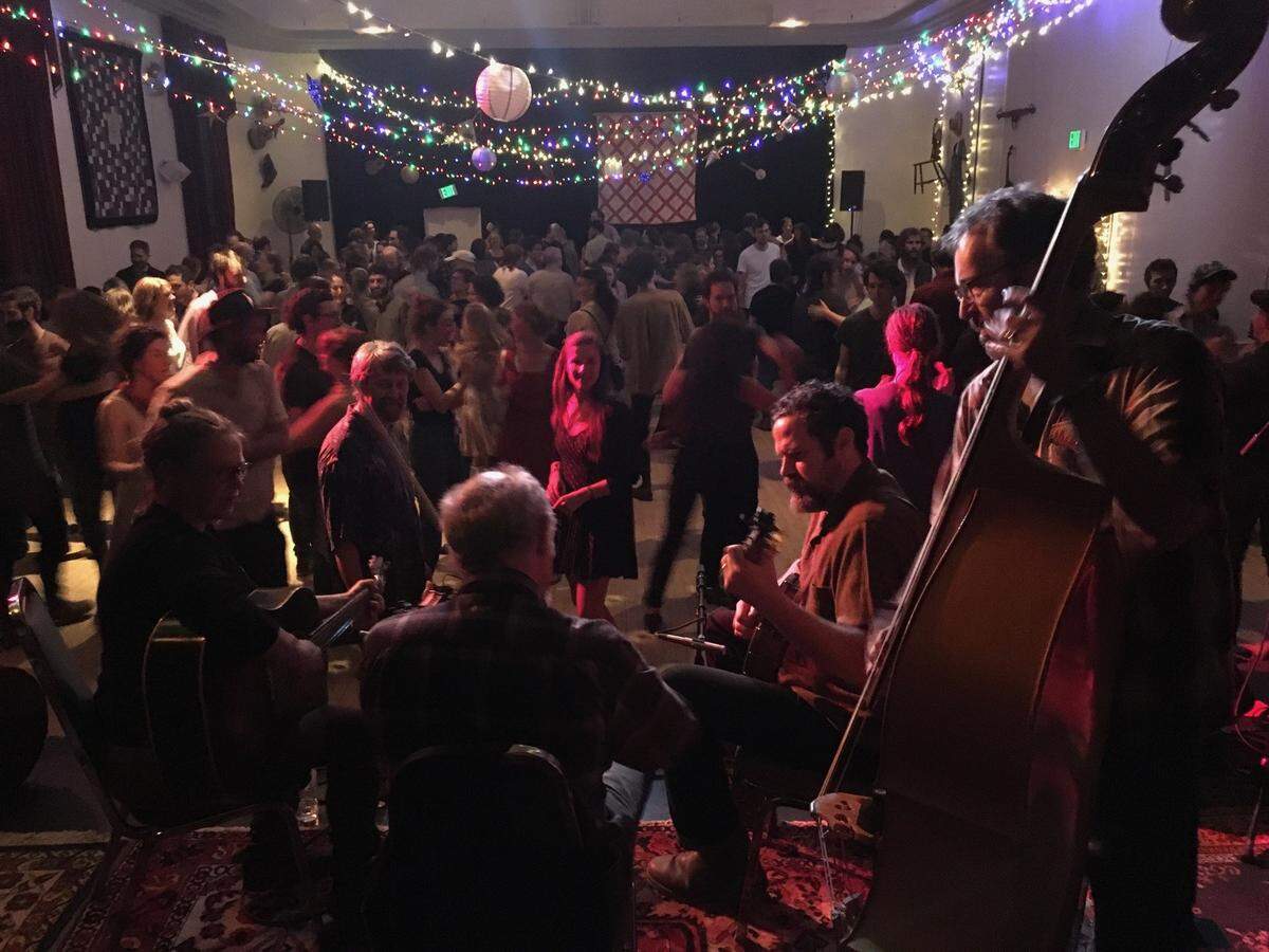 The Oly Old-Time Festival’s Big Saturday Night Square Dance draws a crowd.