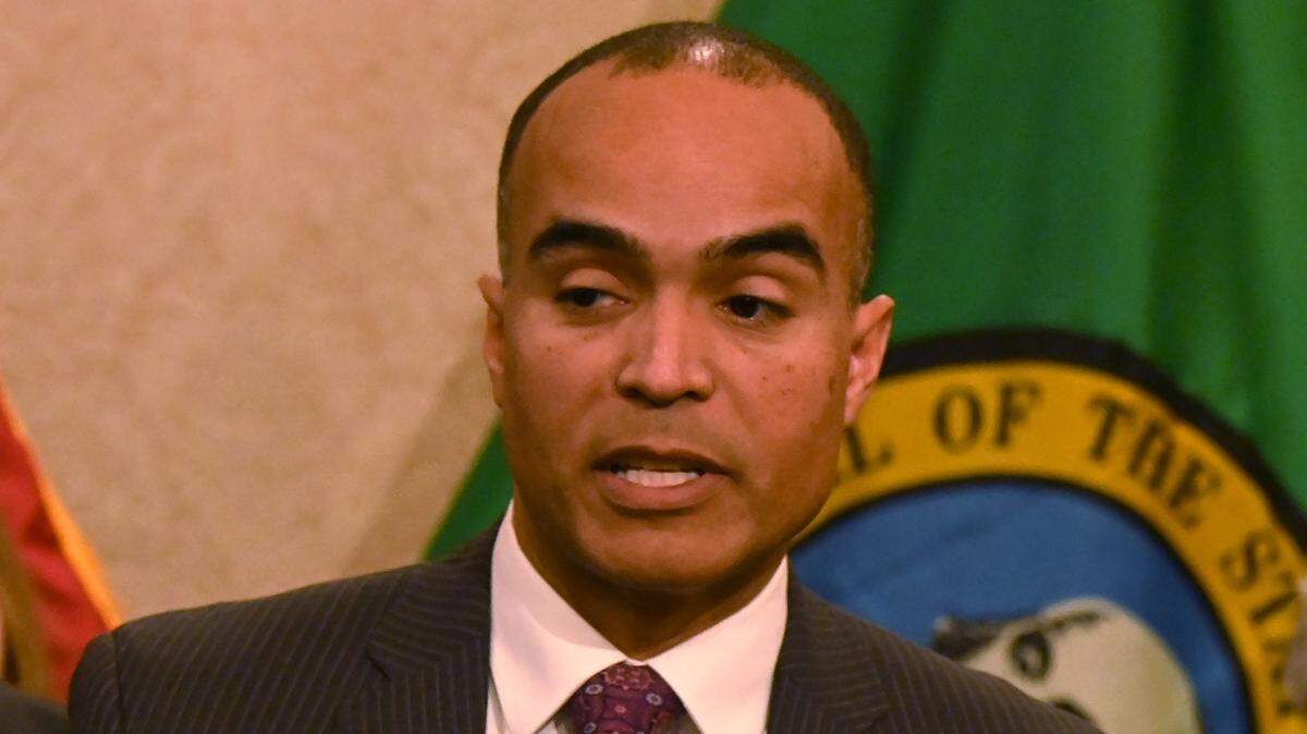 At a news conference Feb. 13, Washington state Attorney General Nick Brown delivered a stern warning for President Donald Trump: “Follow the damn law. It’s not that hard.”