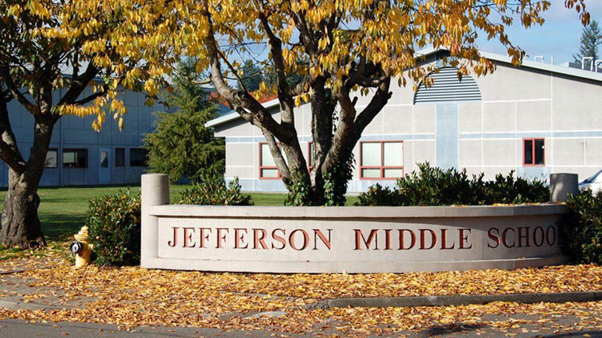 Jefferson Middle School in the fall