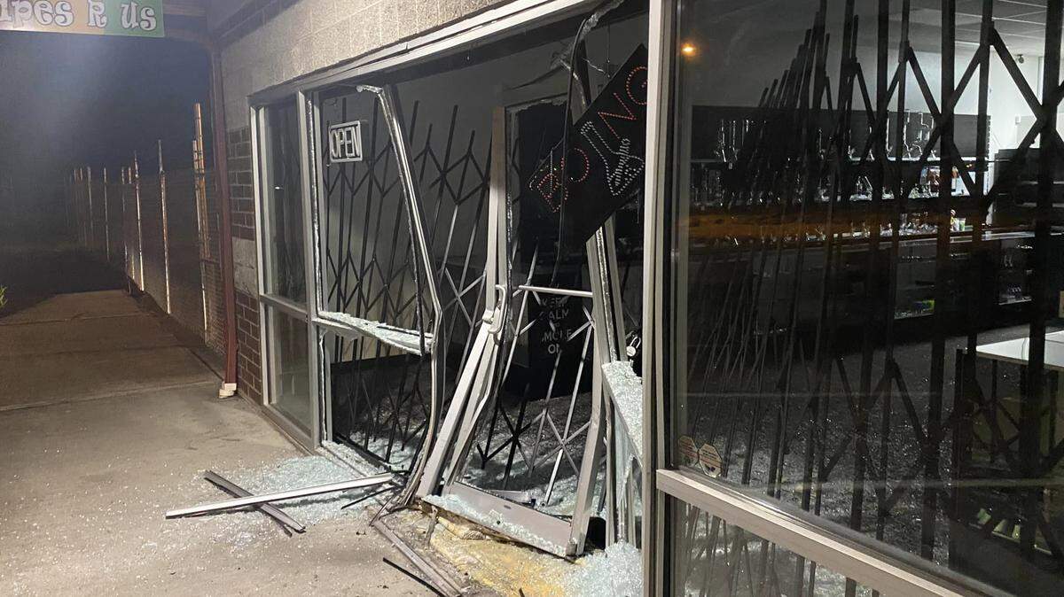 The suspects smashed into a retailer with a car near Lacey early Tuesday, according to the Thurston County Sheriff’s Office.