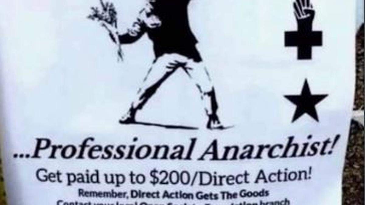 A flyer that circulated online offering $200 to people who would be professional anarchists listed the Thurston County Democrats phone number and alleged to be backed by George Soros.