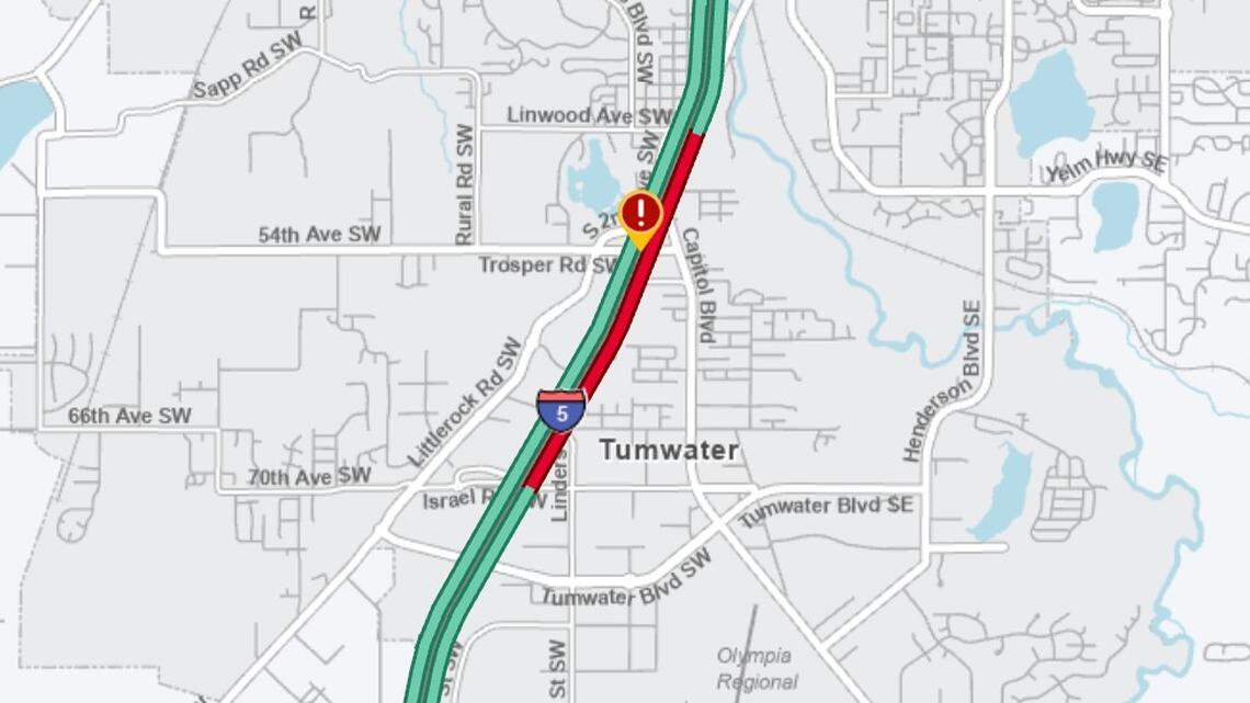 Semi-truck rolls over in Tumwater and blocks freeway ramp, WSP says