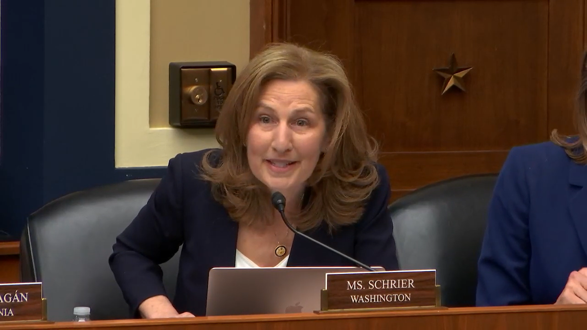 U.S. Rep. Kim Schrier, a Washington Democrat, questions HHS Secretary Robert F. Kennedy Jr. during a tense subcommittee hearing on April 21, 2026.