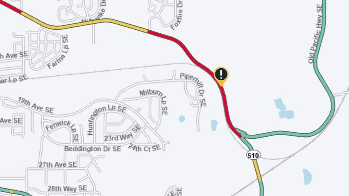A portion of State Route 510 near Lacey will be closed for weeks after a culvert failed beneath the roadway. 