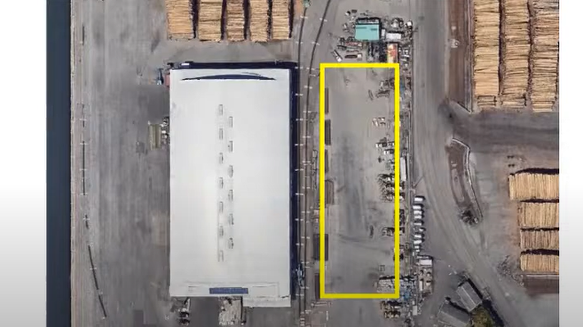 The proposed location of the 50,000-square-foot warehouse.