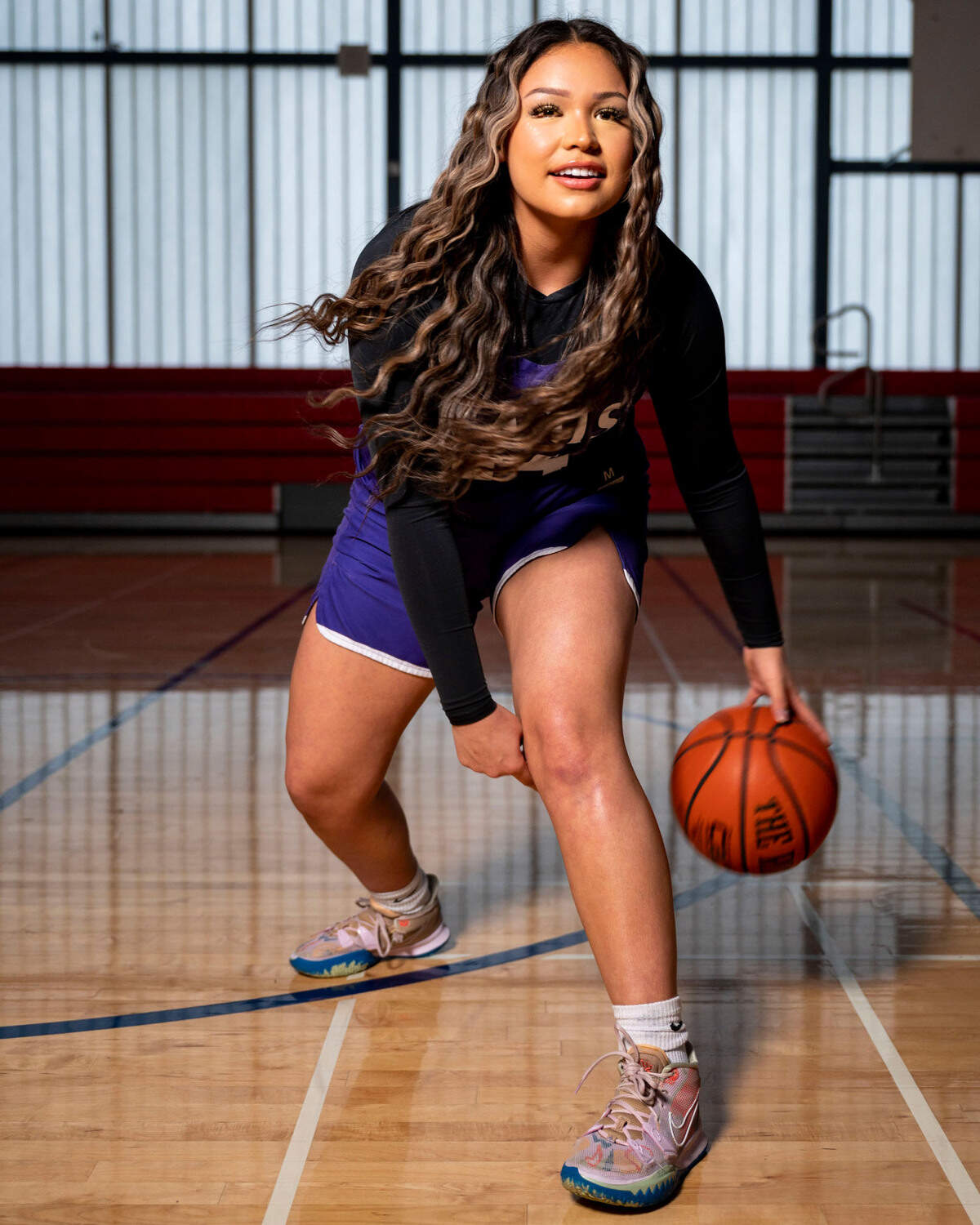 North Thursday’s Tay Birdtail poses for a portrait at Silas High School in Tacoma, Wash., on Wednesday, March 16, 2022.