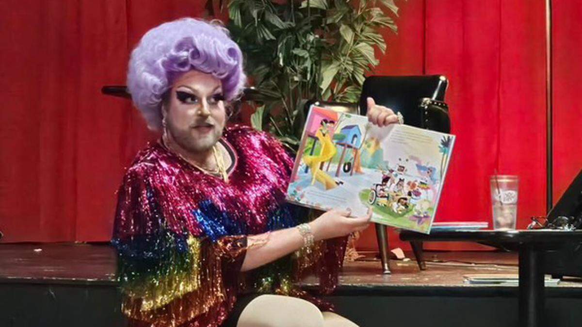 Olympia drag queen Brassy Aire has hosted a handful of all ages story hours at local businesses.
