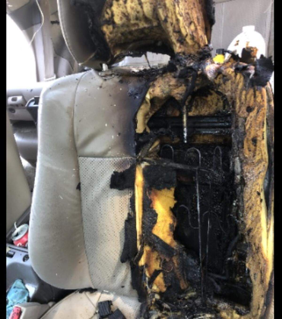 A car was damaged after a woman accused of arson set it on fire, according to Olympia police.