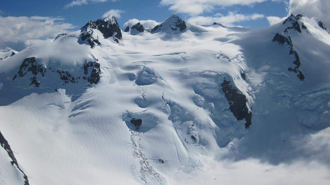 Mount Olympus is shown in this photo. Glaciers on Washington’s Olympic Peninsula have been melting and could disappear by 2070, a study says.