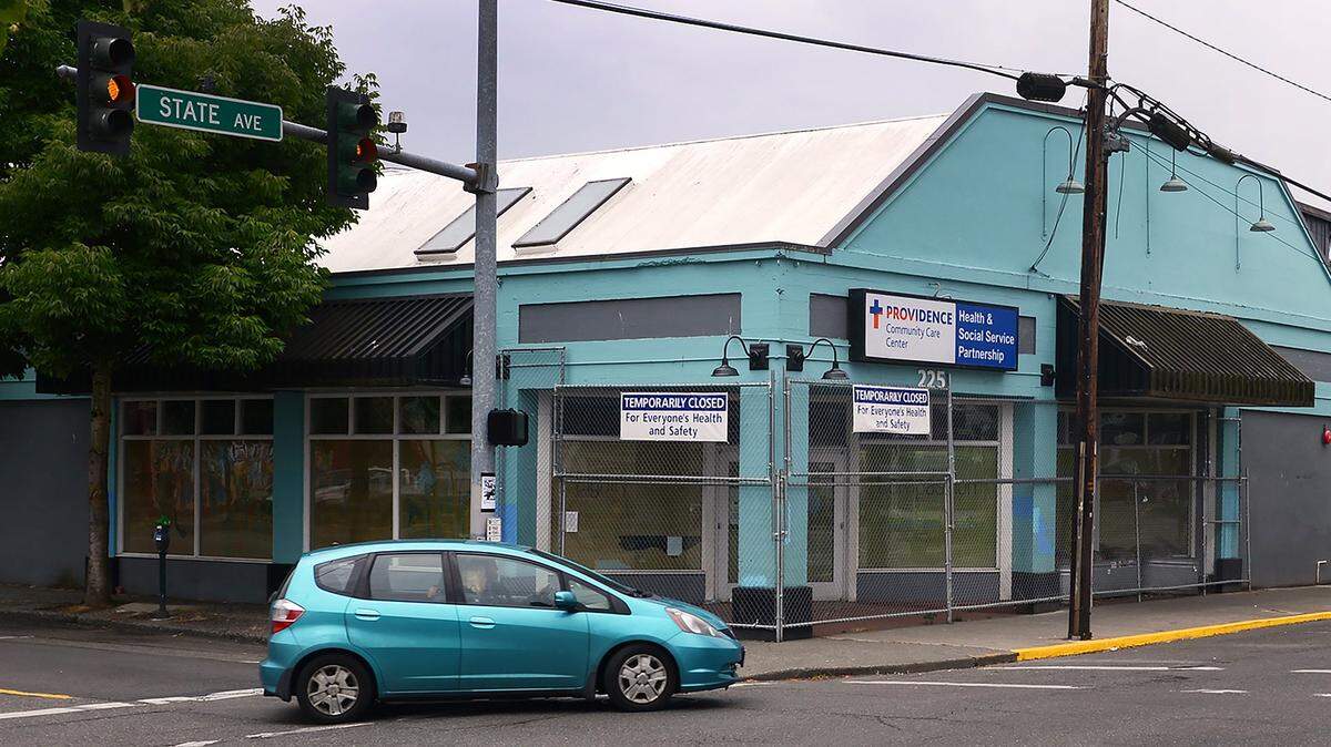 The Providence Community Care Center at 225 State Ave. E. in Olympia has been closed since March 13.