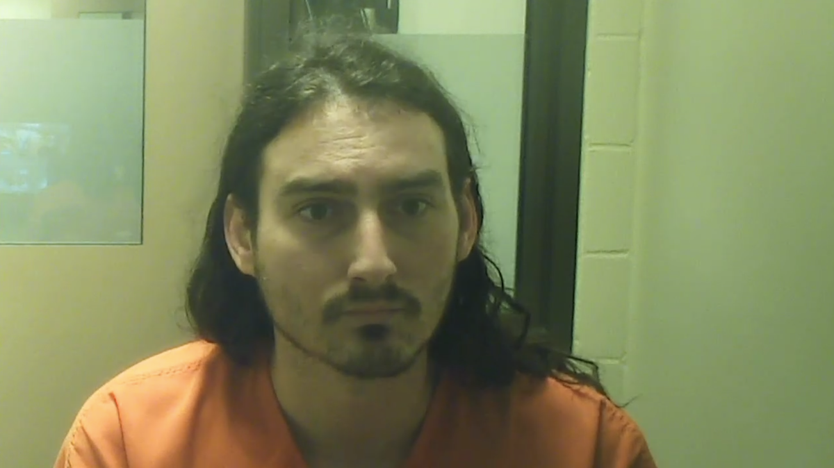 Eric Richard Boudreau, 32, attends his preliminary hearing from the Thurston County jail on Friday, March 24. He is accused of killing a 13-month-old toddler who died on Nov. 11, 2022.