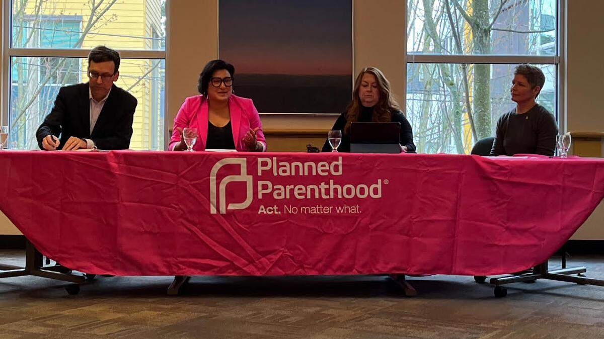 Attorney General Bob Ferguson and Sen. Emily Randall, D-Bremerton, joined Rebecca Gibron, CEO of Planned Parenthood Great Northwest, Hawaii, Alaska, Indiana and Kentucky, as well as Dana Karash, a nurse practitioner and clinician manager for Planned Parenthood, to discuss the possibility of the nation’s highest court ruling in favor of plaintiff’s in an abortion pill case.