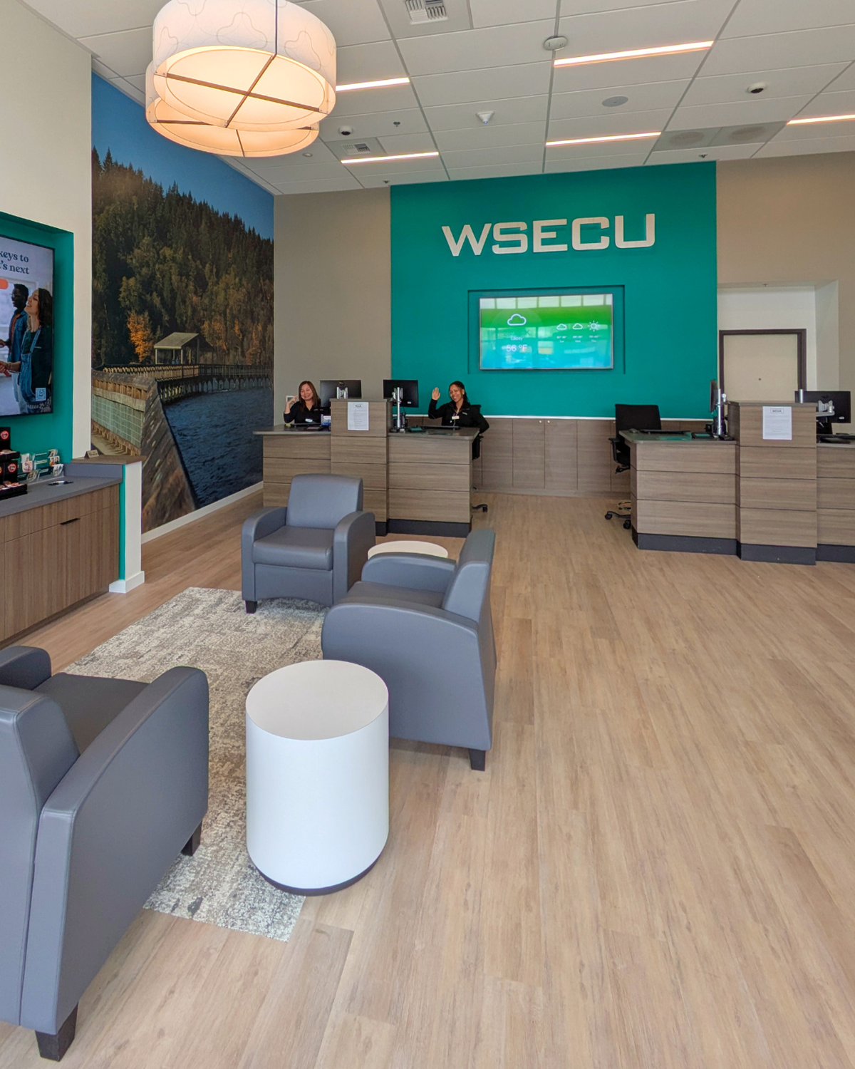 The interior of the new WSECU branch at Hogum Bay Town Center in northeast Lacey.