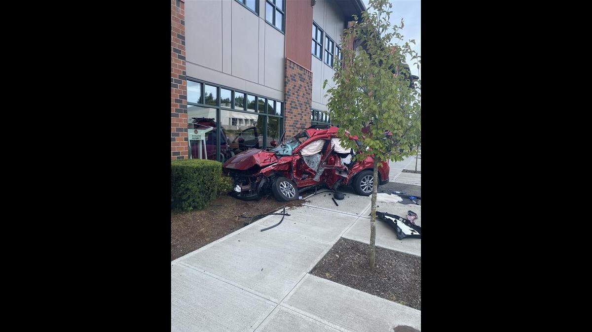 One person was airlifted to Harborview Medical Center in Seattle after an 18-year-old male wanted out of King County struck vehicles in the intersection of Capital and Tumwater boulevards in Tumwater on Friday morning. 