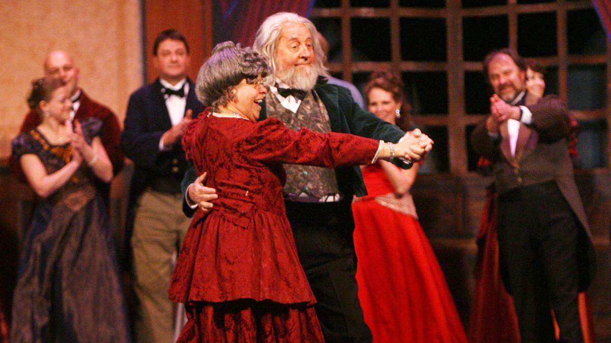 Bud and Mary Johansen perform the roles of grandfather and grandmother in party scene of Ballet Northwest’s 2009 production of The Nutcracker. The community is invited to honor Bernard “Bud” Johansen, who died in late March, at a 3 p.m. Saturday, May 6, celebration of life at the Washington Center for the Performing Arts.