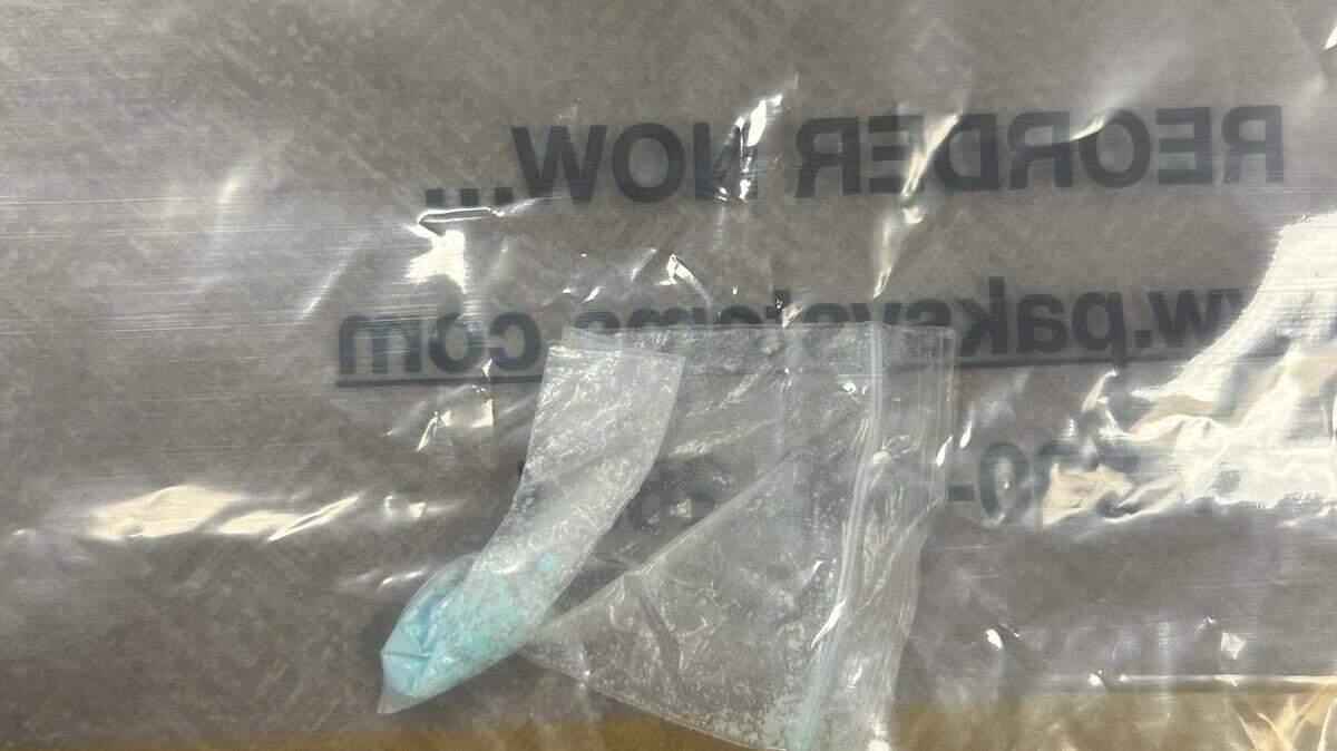An image of suspected fentanyl in a bag.
