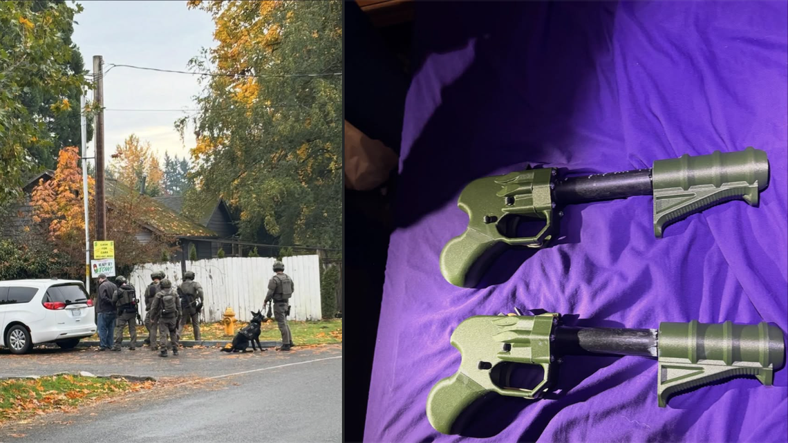 Lacey police arrest man accused of unlawfully possessing 3D-printed guns