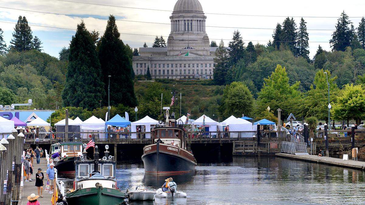 Visitors and vendors flock to the annual Olympia Harbor Days Festival and tugboat races on Sept. 4, 2022.