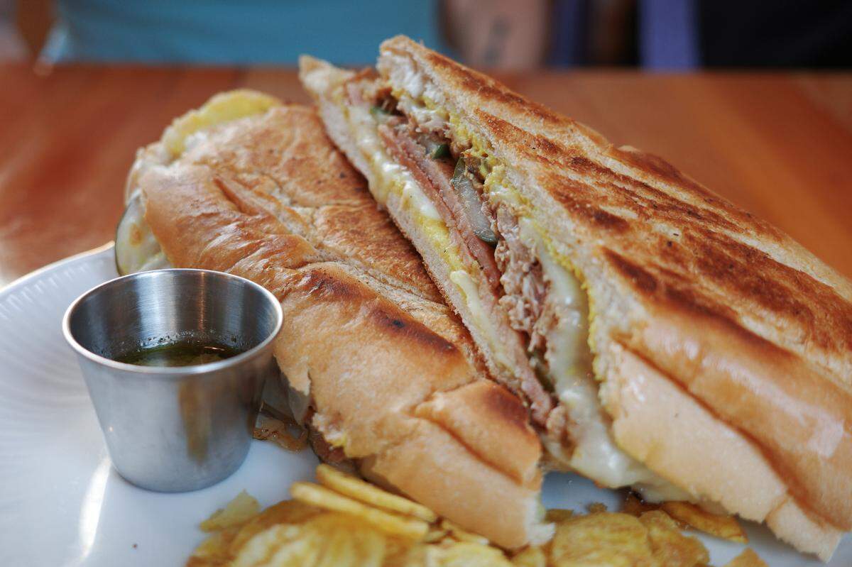 Mi Luna Cuban Cafe in Olympia offers a classic Cuban sandwich.