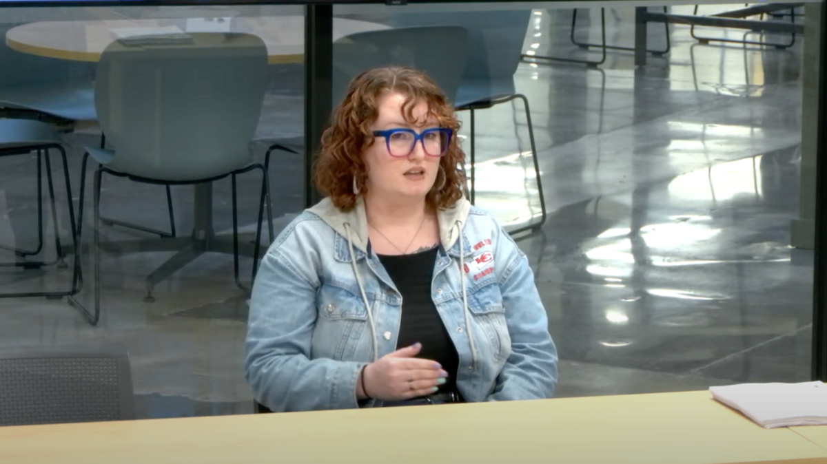 Chelsea Keefe, a statewide body coordinating program manager at Innovations Human Trafficking Collaborative, spoke about human trafficking in Thurston County during a Board of Health meeting on Tuesday, Jan. 14. The board proclamed January Human Trafficking Awareness Month.