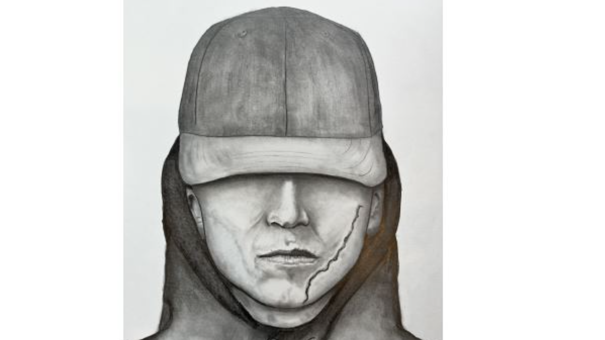 Olympia police released a sketch of a scarred man in a baseball cap who allegedly tried to abduct a woman on Saturday, June 4, 2022. Police have asked a the public for help identifying him.