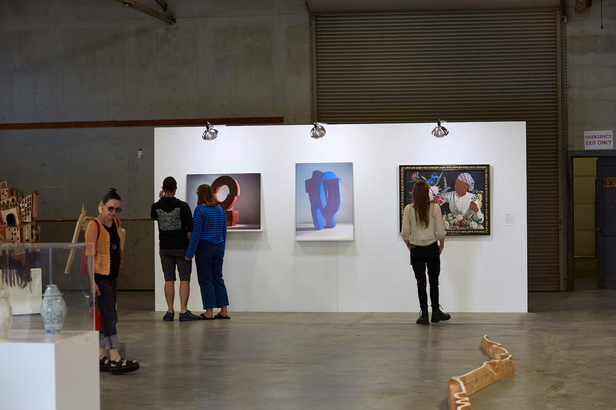 The Thurston County Museum of Fine Arts, a pop-up noncommercial art project, is open through Saturday, July 15, at the Olympia Armory on Eastside Street.