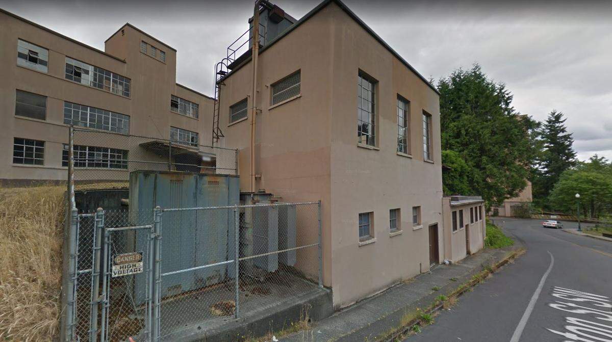 The transformer on the former Olympia Brewing Co. property in Tumwater that was broken into, triggering the oil spill. The transformer and the building next to it have since been removed.