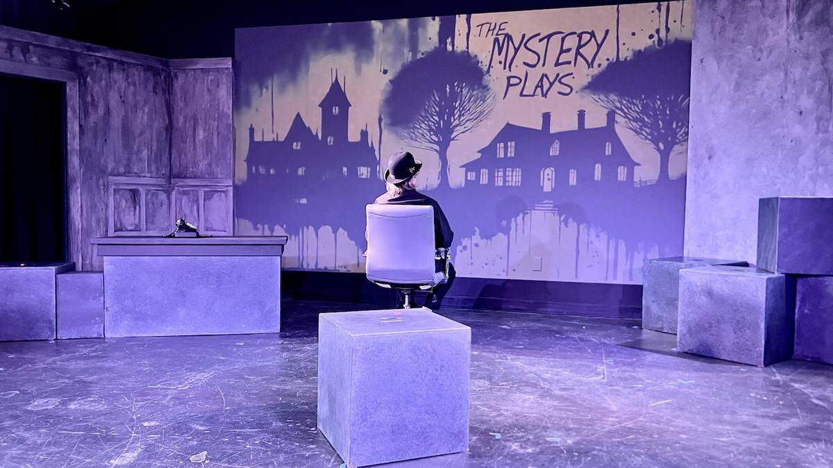 Dennis Rolly plays Mr. Mystery in Theater Artists Olympia’s “The Mystery Plays,” in its opening weekend.
