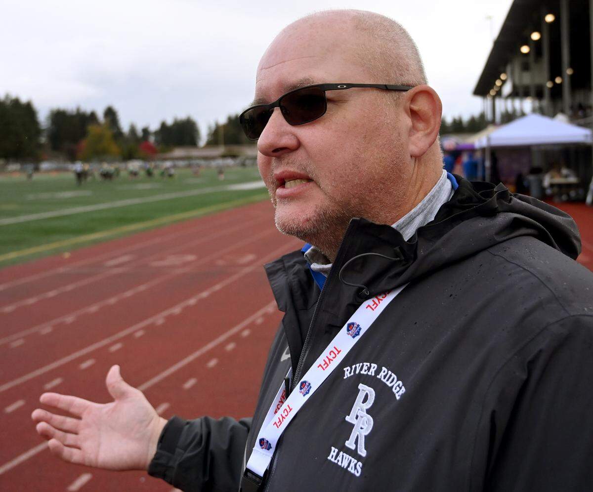 Speaking at South Sound Stadium in Lacey during the Championship Sunday tournament on Oct., 27, 2024, Thurston County Youth Football League president Tim Claridge offers a glimpse into what it takes to operate the all-volunteer organization.