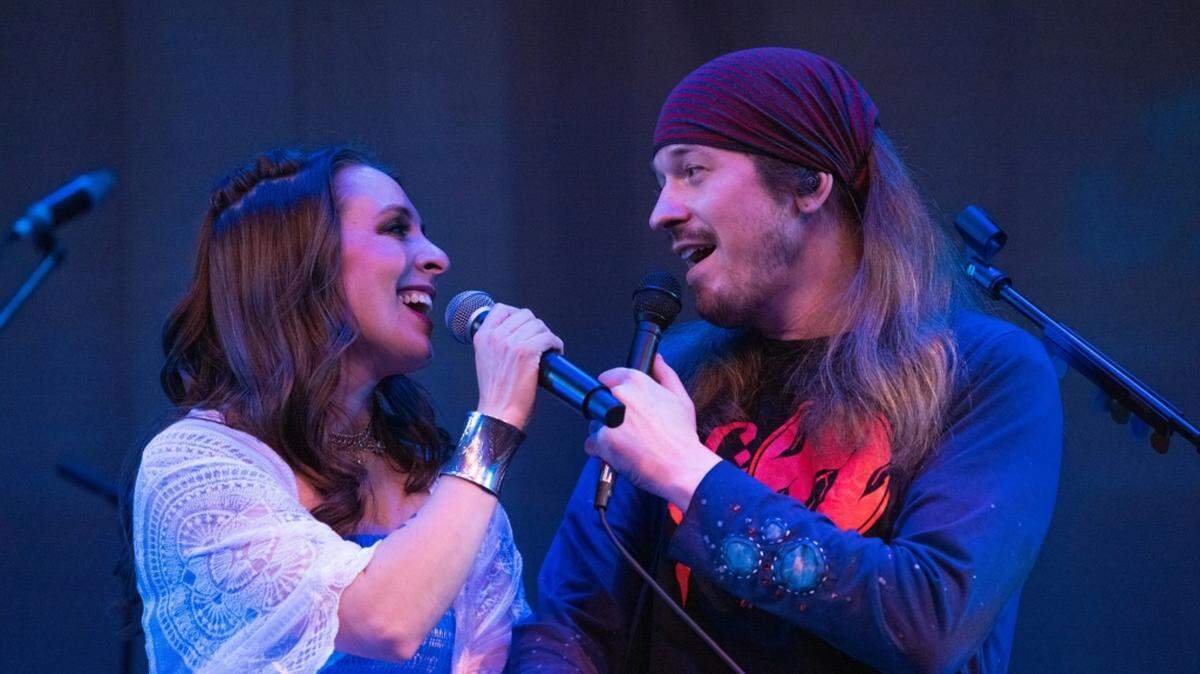 Amy Shephard and Denim Protégé star in Harlequin Productions’ concert-style musical “Hundred Days,” closing Saturday, May 27.
