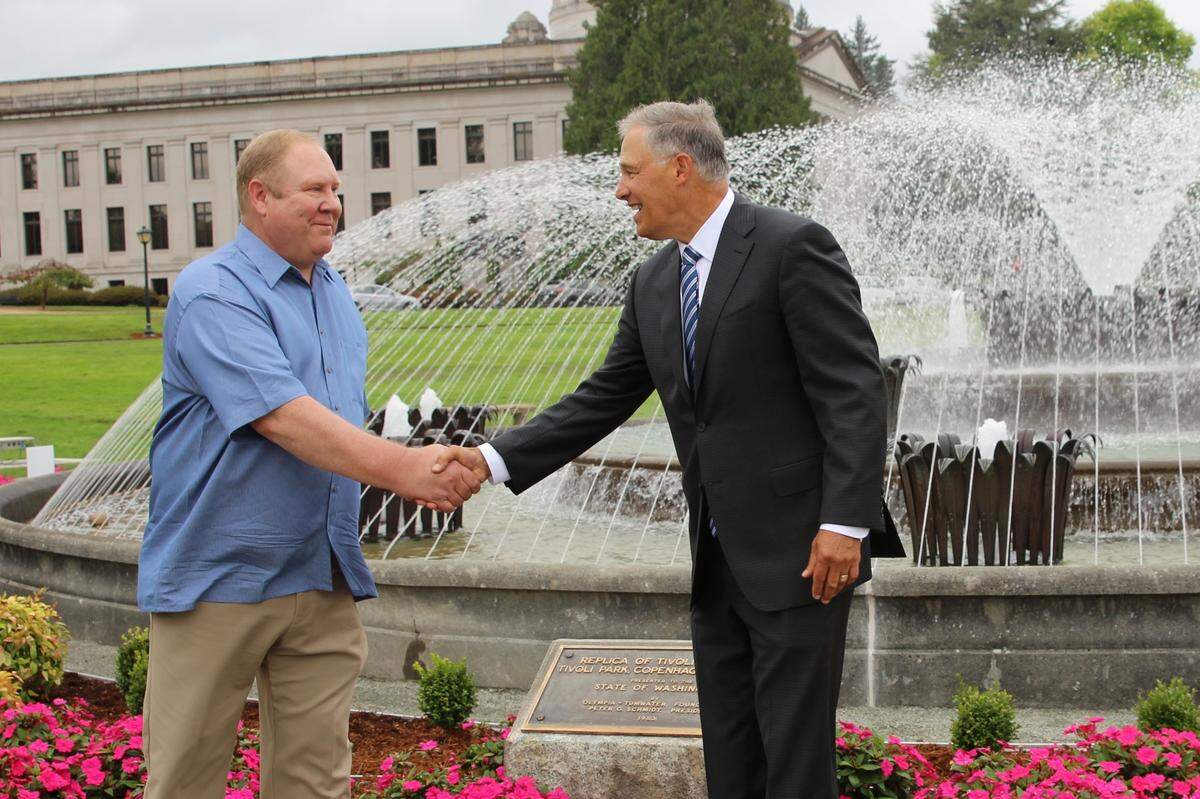 John Freedman with Gov. Jay Inslee.