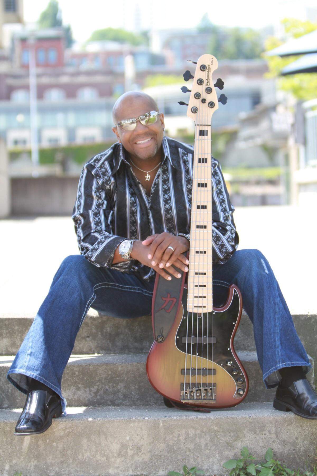Bassist and composer E Pruitt, who’s opened for the likes of B.B. King and Paul Stanley of Kiss, performs Sunday, July 31, in Olympia’s Sylvester Park.