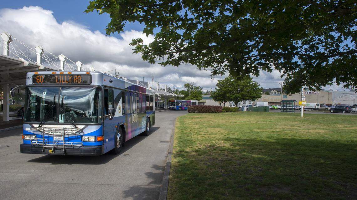 Above, Intercity Transit's main hub in downtown Olympia.