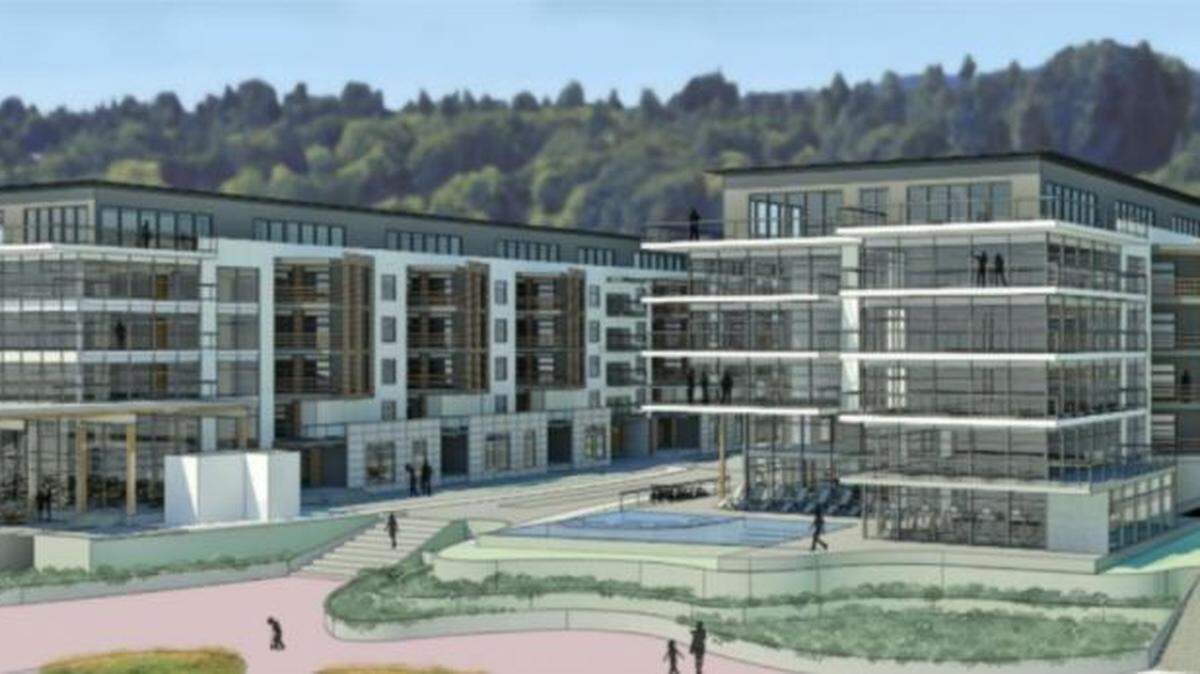 A rendering of West Bay Yards as disclosed in Thurston County Superior Court records.