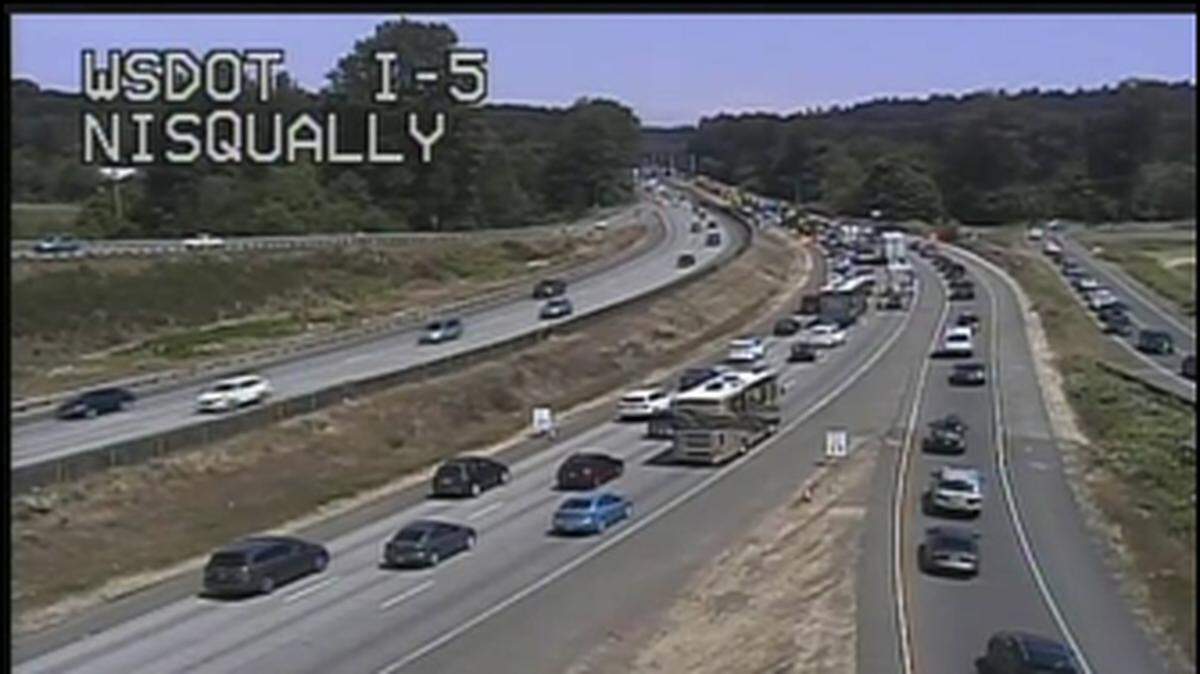 Your northbound trip across the Nisqually Bridge could be slower than usual Sunday morning (Dec. 5) because of pothole repairs, according to the state Department of Transportation.