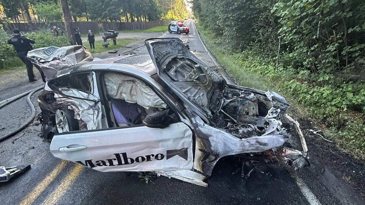 The force of a single-car crash was so strong that the engine was ejected from the vehicle, Thurston County Sheriff Derek Sanders said in a social media post on Facebook.