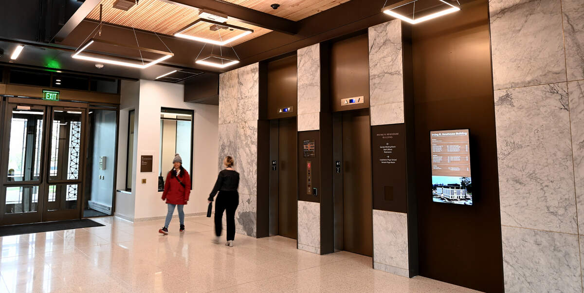 The new Irving R. Newhouse Building formally opened in December 2024 and houses the Washington State Senate and staff. Replacing the 90 year-old original structure the new building has major upgrades in design architecture and energy saving features including solar panels.