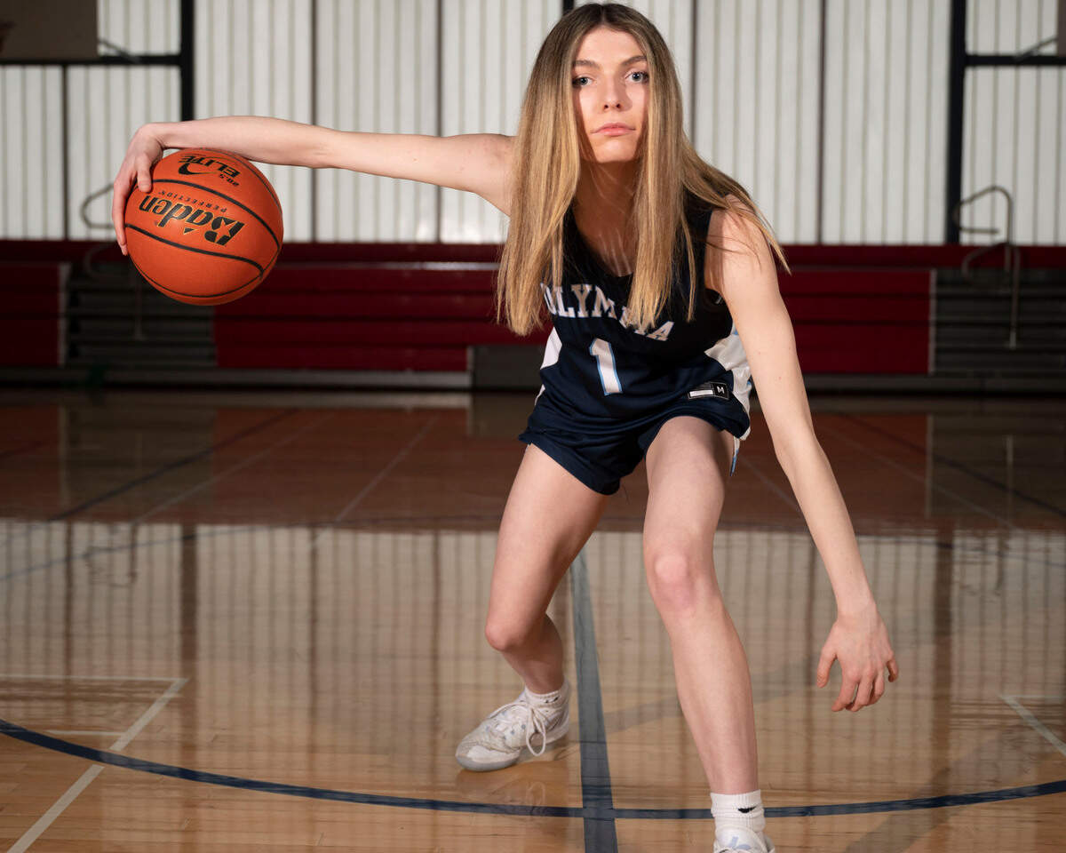 Olympia’s Ava Wollin poses for a portrait at Silas High School in Tacoma, Wash., on Wednesday, March 16, 2022.
