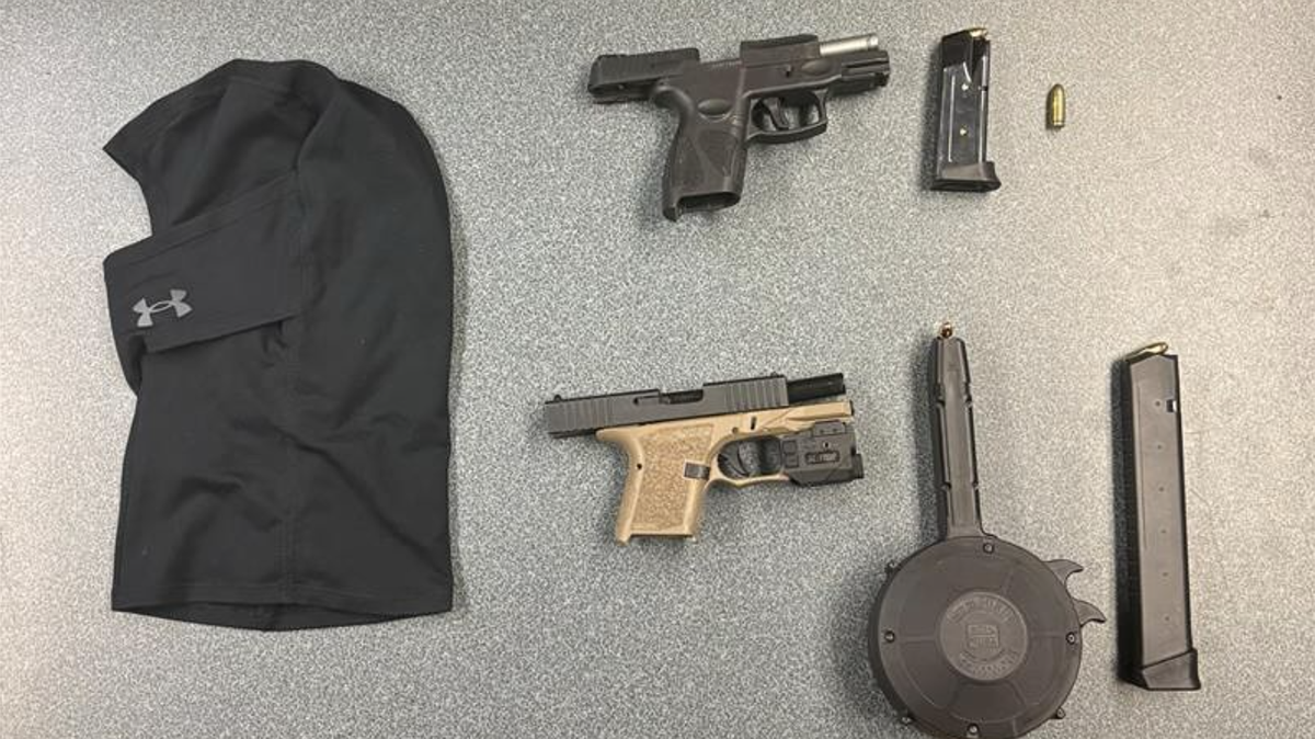 The Lacey Police Department shared an image on Facebook Thursday of some of the items that were recovered from searching the vehicle of a Thurston County man accused of robbing a message parlor at gunpoint on March 22.