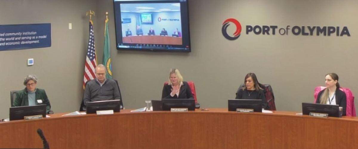 The five-member port commission.
