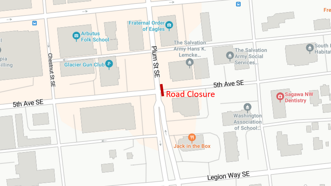 Sinkhole closes part of street in downtown Olympia. City alerts residents