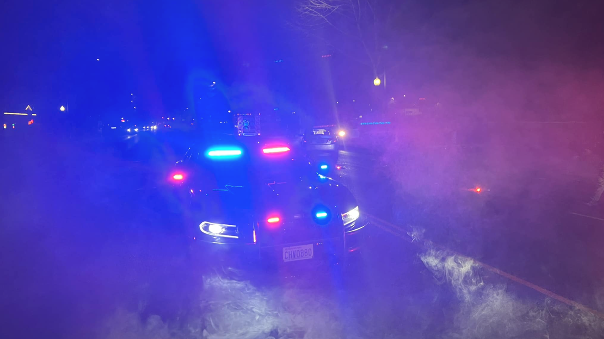 A Thurston County Sheriff’s deputy observed a collision on Martin Way East in Olympia Wednesday night and handed off the matter to Olympia police. Sheriff Derek Sanders commented about the incident and shared a photo on Facebook.