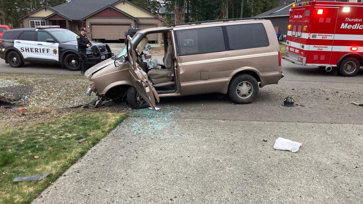 Thurston County resident Michael Elsberry died Feb. 16 after crashing his minivan into a culvert in the 4600 block of Skylark Street in Lacey. 