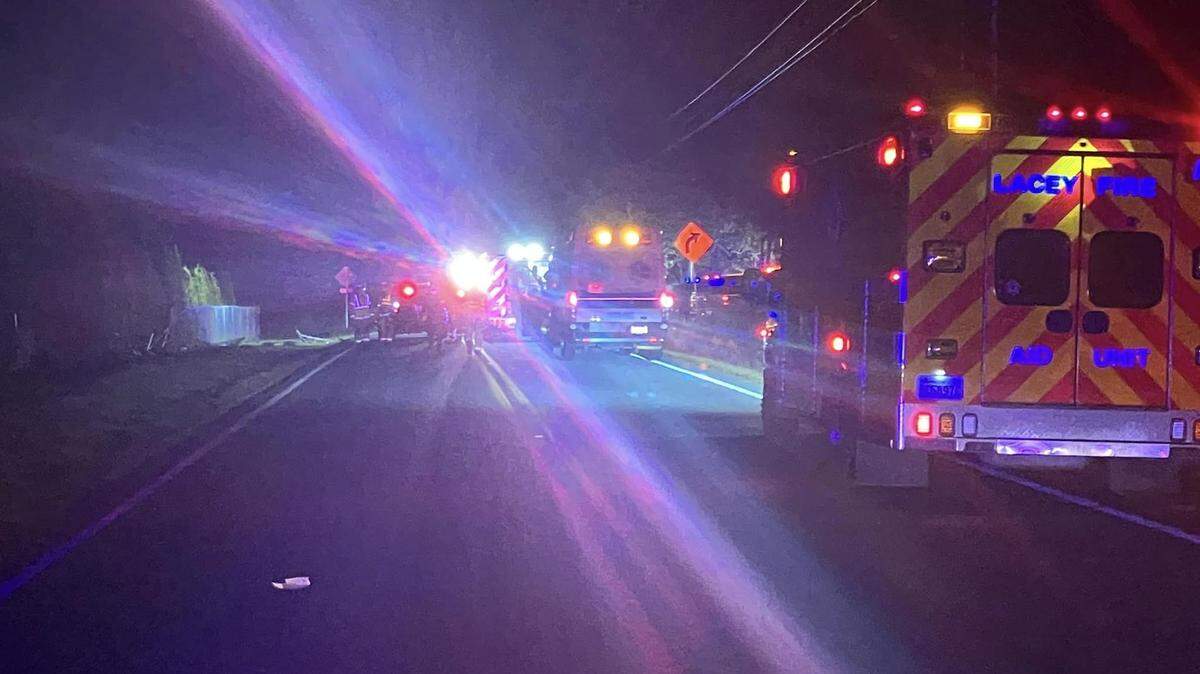 The driver and passenger, both men in their 20s, crashed into a fence and utility box on southbound Meridian Road Monday night, according to police.